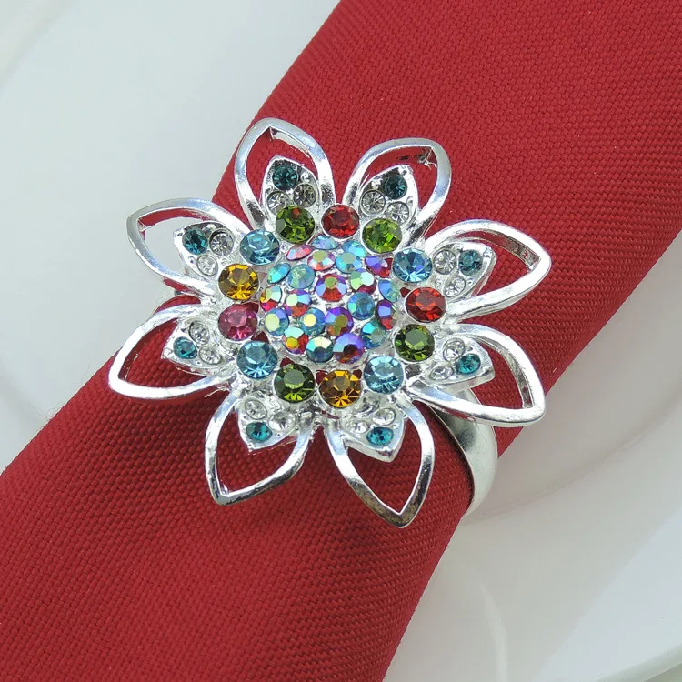 

Free shipping 50pcs/lot napkin ring crystal napkin ring for hotel dining table and wedding party decoration Tools