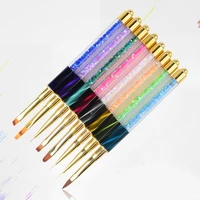 1pc gradient nail liner painting brush pen multi size uv gel cat eye rhinestone handle manicure nail art brush tool