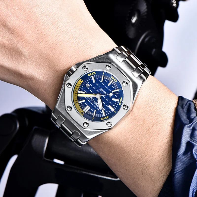 Benyar мужские часы Топ люксовый бренд военные Reloj Hombre Стальные кварцевые часы водонепроницаемые спортивные наручные часы повседневные Montre Homme