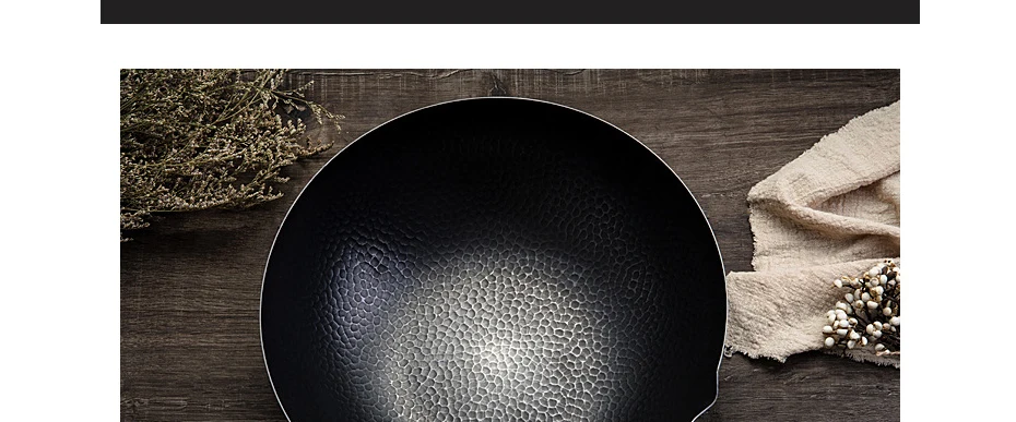 High quality iron pot traditional handmade iron pot non-stick pan uncoated gas stove induction cooker universal pan