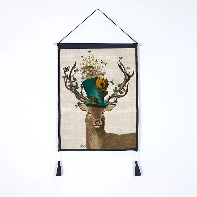 Лось олень Прекрасный искусство Стиль домашняя декоративная настенная вешалка
