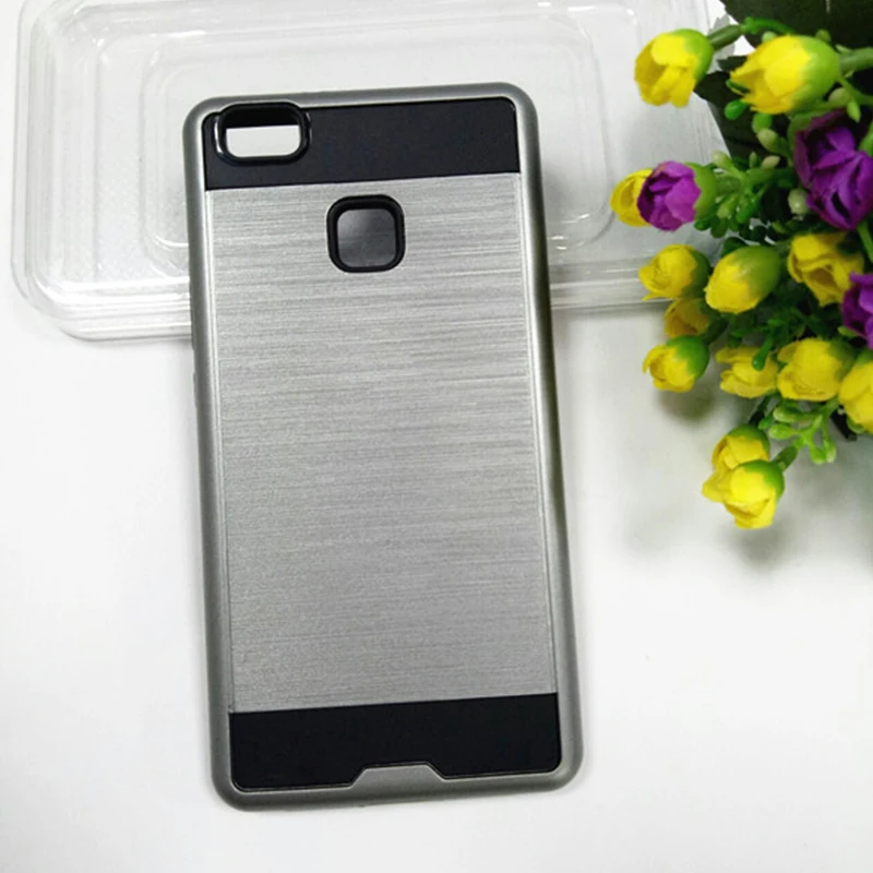 Для huawei p9 Lite Case Luxury Жесткий ТПУ + PC Матовый Задняя Крышка Гибридный Двухслойный