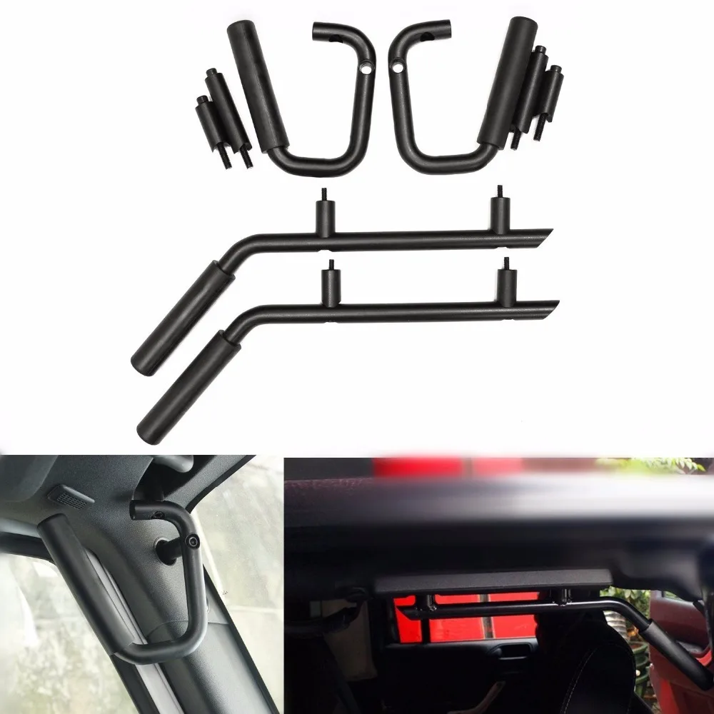 Матовая Черная передняя и задняя рукоятка для 07 17 Jeep Wrangler JK Sahara Sport Rubicon X & Unlimited 4