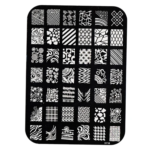 

Heart Flower Stencil Stamp Plate Polish Nail Art Stamping Template Design Tool