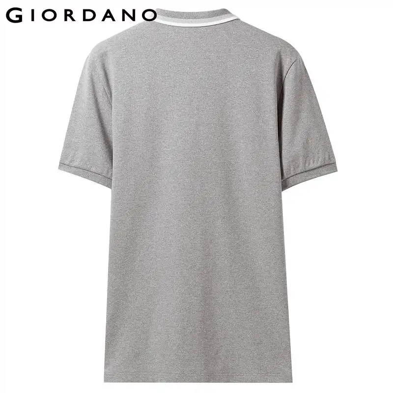 Giordano футболка Polo slim fit с короткими рукавами, с вышивкой якоря на груди, имеет несколько цветовых решений, а так же размеров