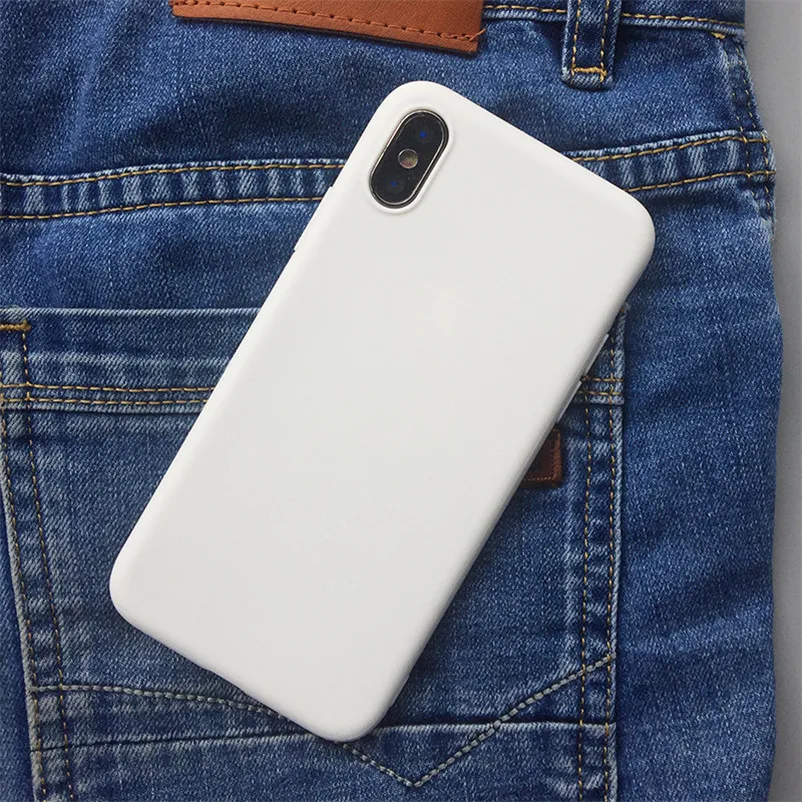 DK-bd Белый черный матовый чехол для iPhone 11 Pro Xs Max XR X 10 5 5S SE 6 6S 7 8 Plus мягкая задняя крышка из ТПУ для iPhone 7 Plus чехол для телефона - Цвет: DK-bd
