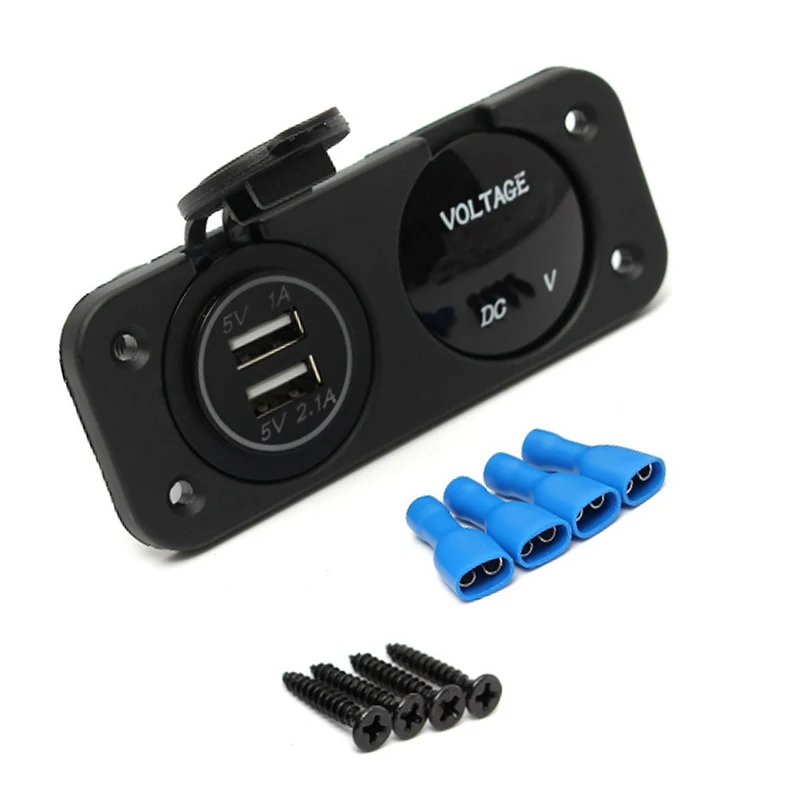 Новый автомобиль Зарядное устройство мотоциклетные plug 2 USB Порты и разъёмы