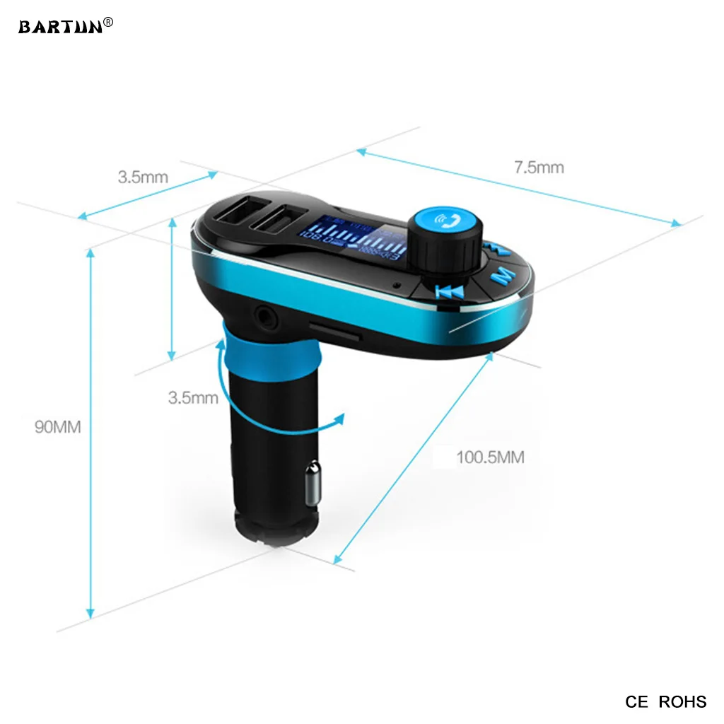 Автомобильный MP3 плеер с функцией громкой связи Bluetooth FM модулятор автомобильный