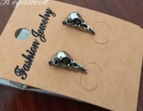 Regalrock Горячие вороны анти канарская Птица Череп ювелирные изделия серьги