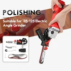 Ленточная шлифовальная лента  для электрической угловой шлифовальной машины 115125 с резьбовым шпинделем M14 для обработки металла по дереву