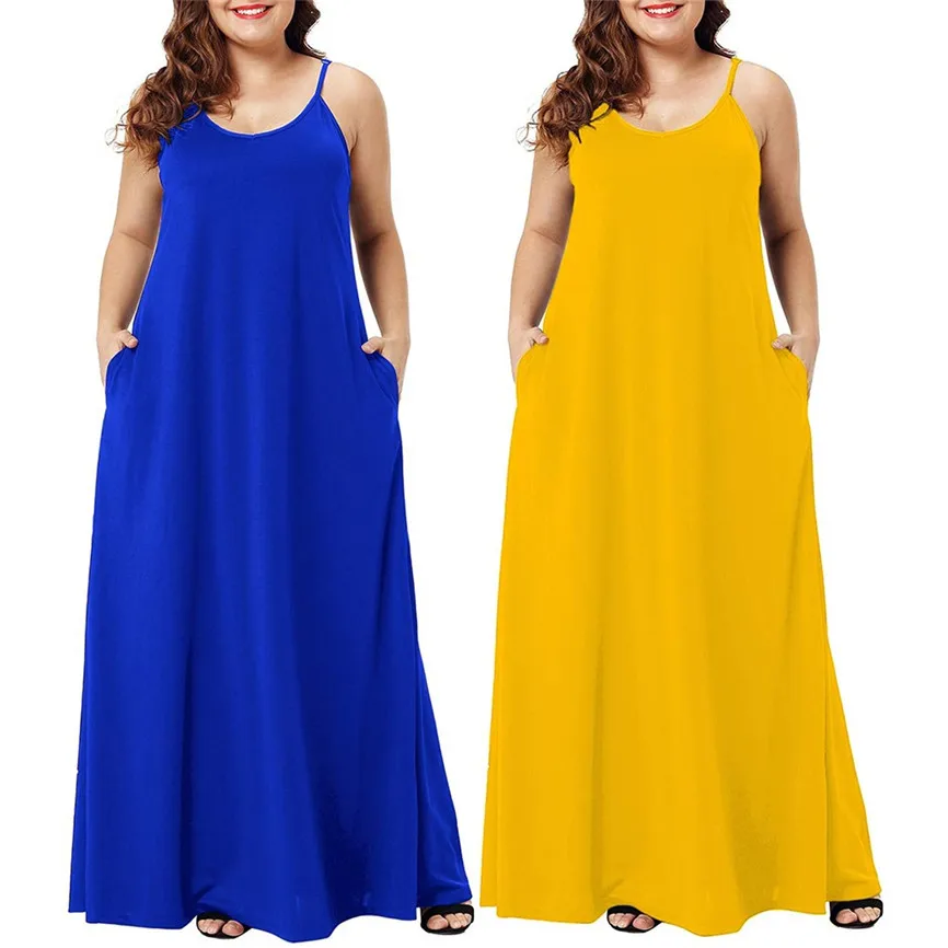 Женское платье без рукавов SAGACE Повседневное с v образным вырезом карманами и