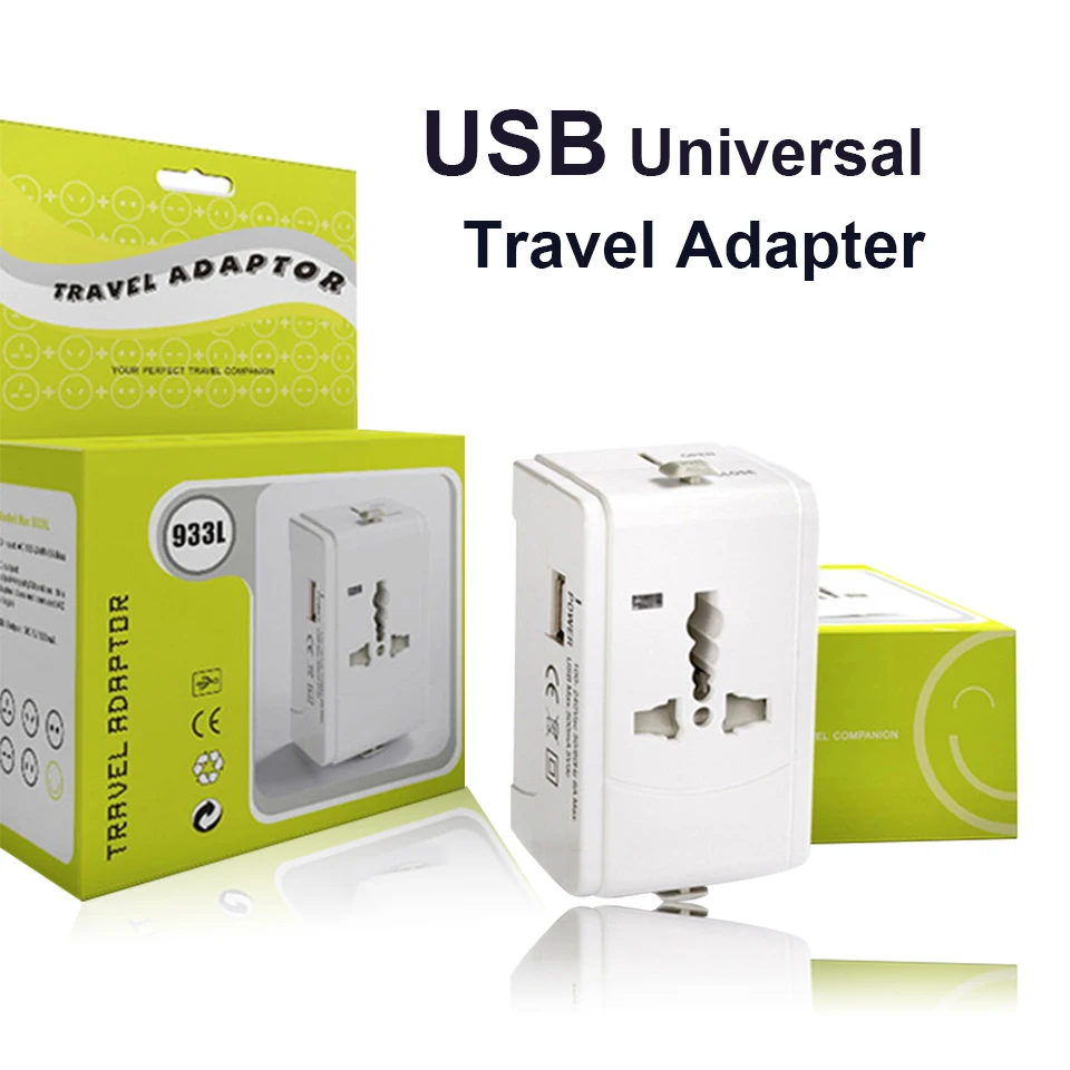 Универсальный адаптер питания розетка для путешествий 1 USB EU US UK AU|outlet socket|us socketpower