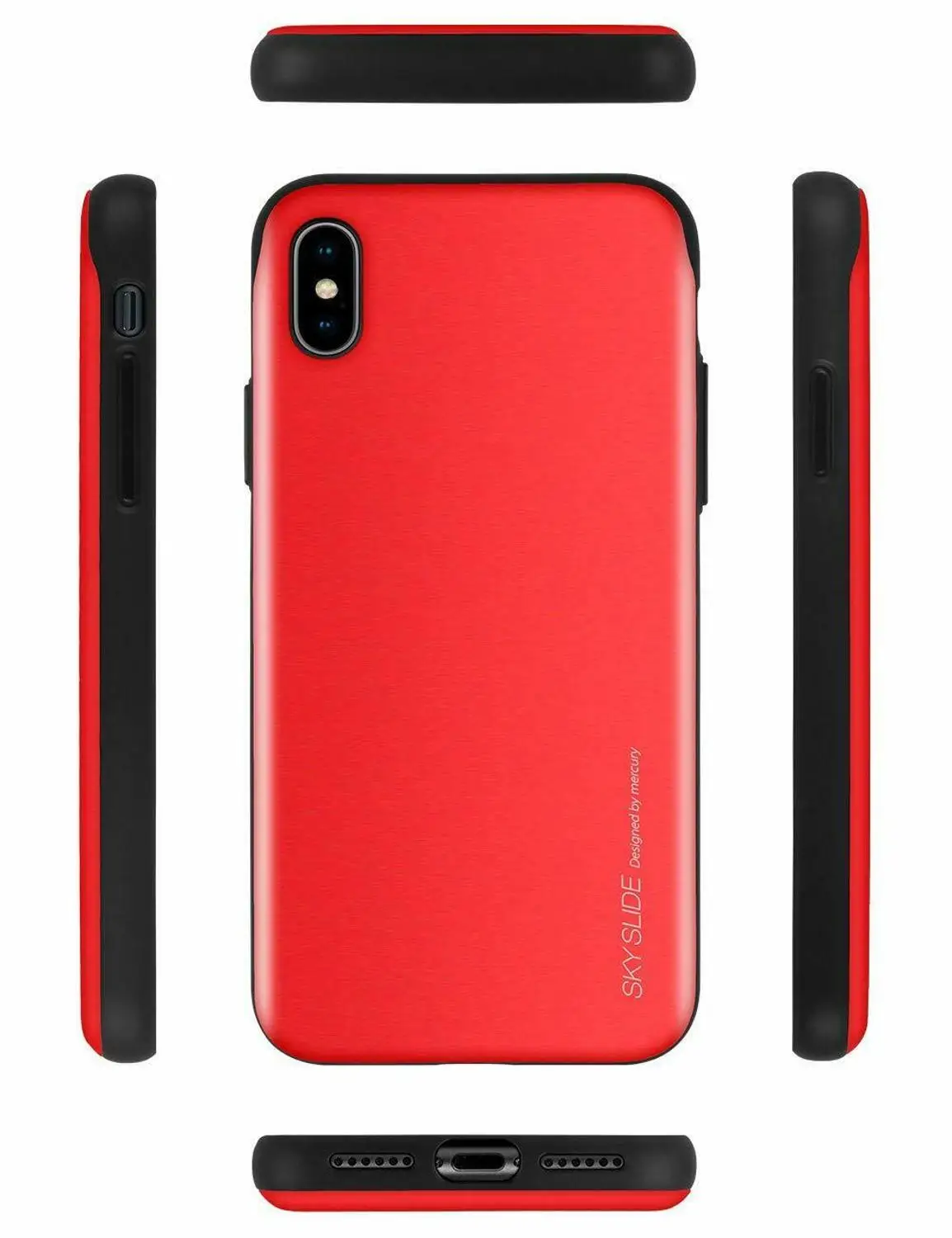 Mercury Goospery Sky Slide Bumper задний слот Держатель для карт Жесткий Чехол для iPhone XS XR Xs Max