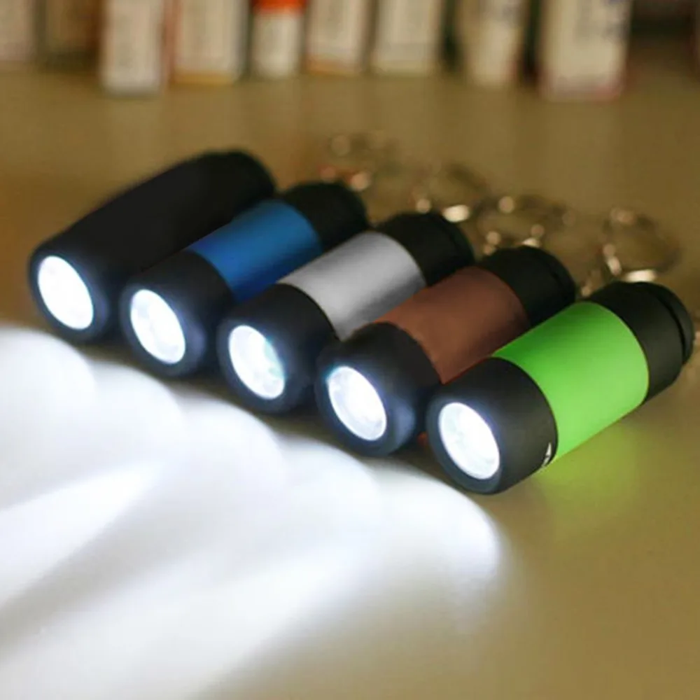 1 шт. портативный мини брелок Карманный фонарик USB Перезаряжаемый лампа 0 5 Вт 25лм