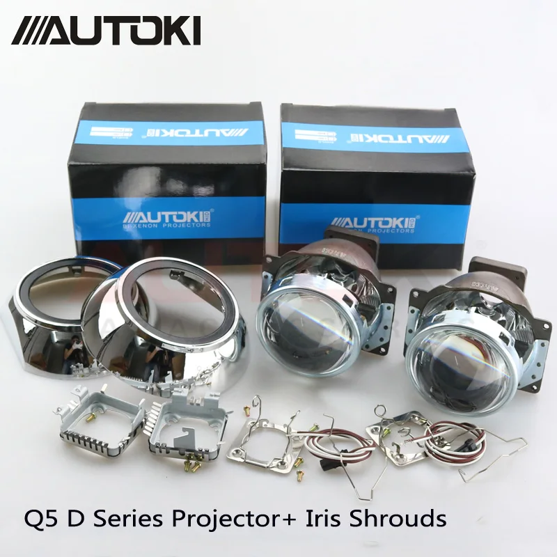 Autoki автомобили Koito Q5 объектив проектора для фар 3 0 дюймов HID би ксеноновая лампа +