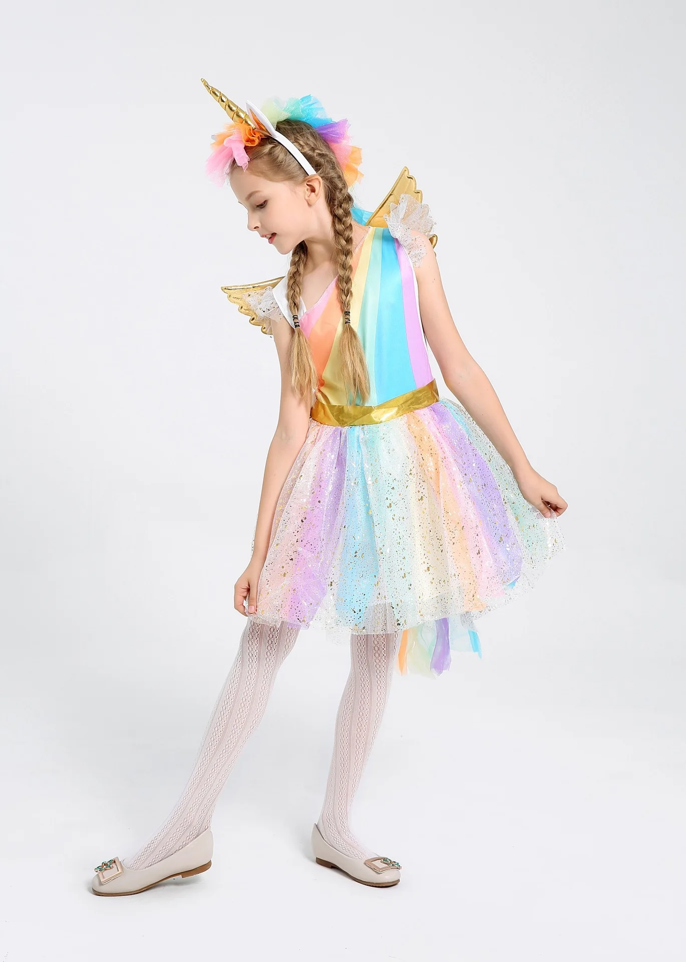 Disney Frozen Fancy Dress for Girls Unicorn Party up Kids Dresses Princess Halloween Carnival Costume Wear | Детская одежда и