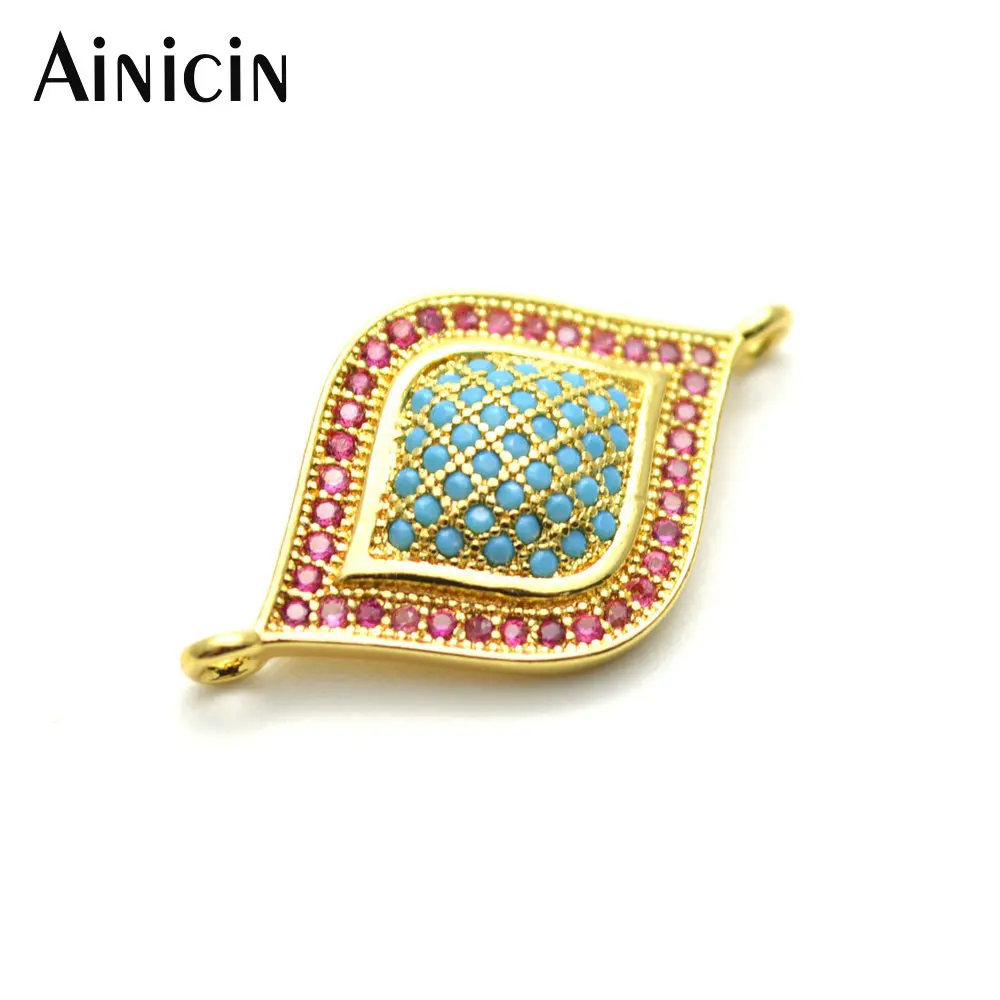 

10pcs New Arrival Fashion Jewelry Making Findings Black And Blue Rhinestone Setting Connectors