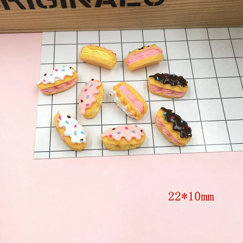 5 шт./лот Миниатюрный Хлеб из смолы плоский кабошон для украшения телефона