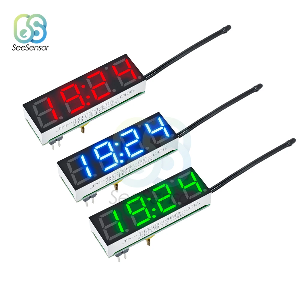 3 In 1 DS3231 LED Digital Clock Temperature Voltage Module Time Thermometer Voltmeter Volt Meter Monitor DC 5V-30V | Дом и сад