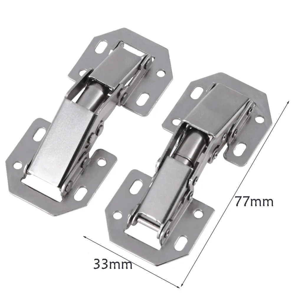 

10pcs 3in Furniture Cabinet Door Hinge Bridge Shaped Cabinet Closet Door Hinges No Drilling Hole Furniture Hardware Accessories