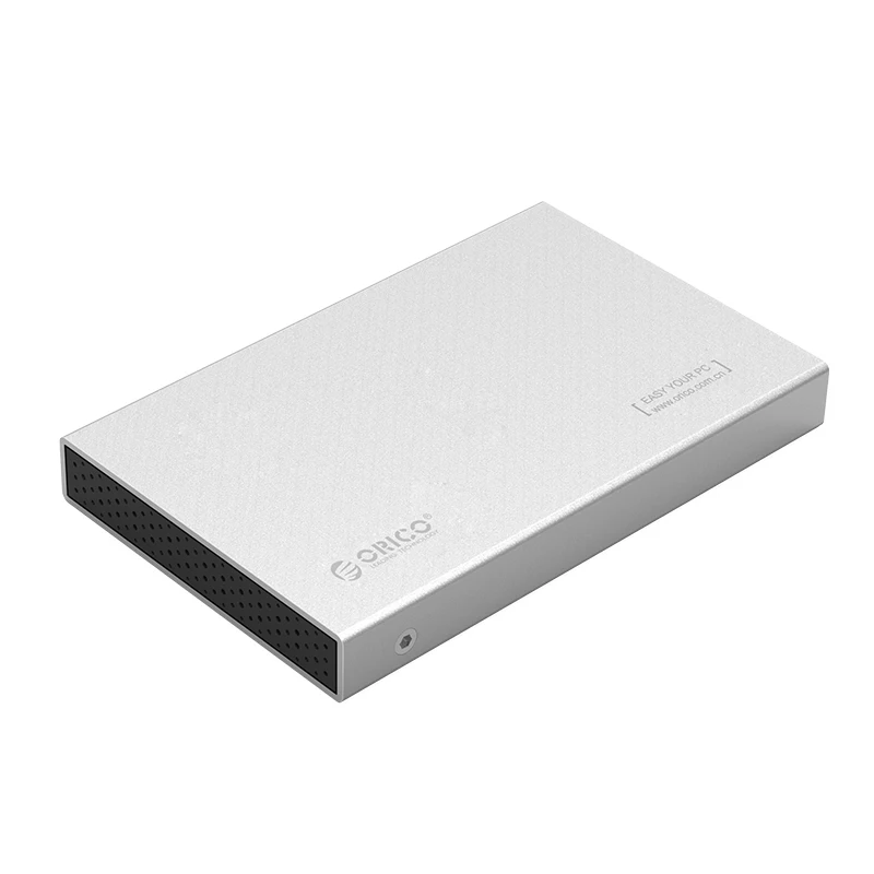Sliver ORICO 2,5 дюйма type-C алюминиевый сплав внешний жесткий диск Корпус HDD чехол для 9,5 мм высокоскоростной чехол с поддержкой UASP SATA II - Цвет: Sliver