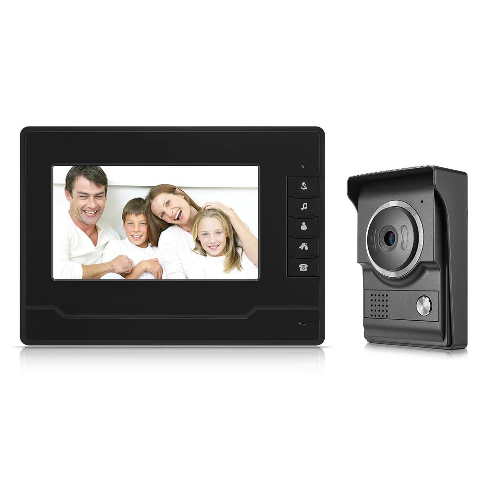 7 ''TFT lcd Проводной видео-телефон двери визуальный видеодомофон спикерфон домофон система с водонепроницаемой наружной ИК-камерой