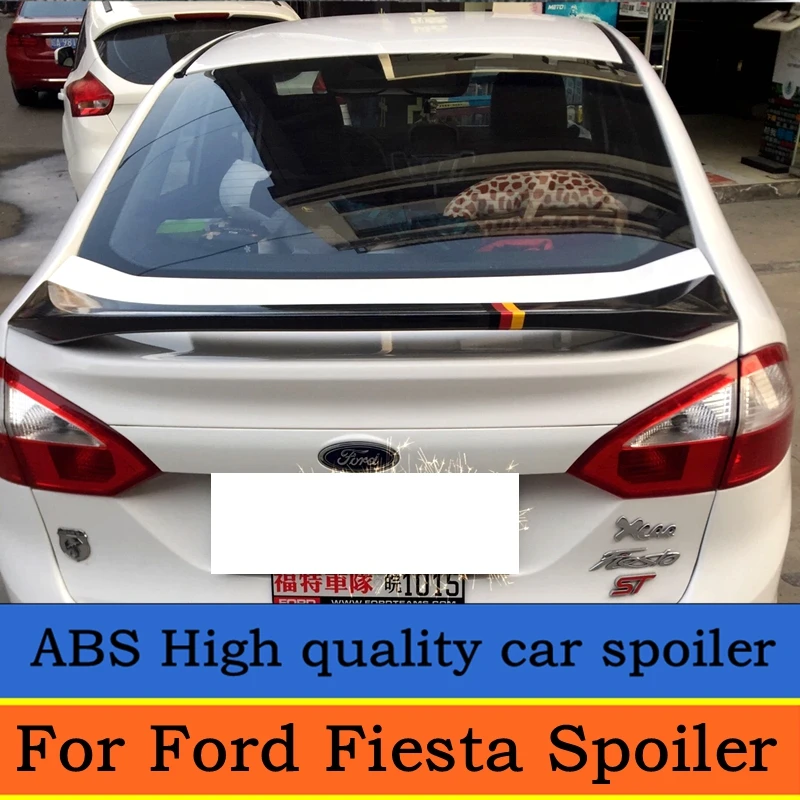 Для Ford Fiesta 2009-2017 спойлер высокого качества ABS Материал заднее крыло автомобиля