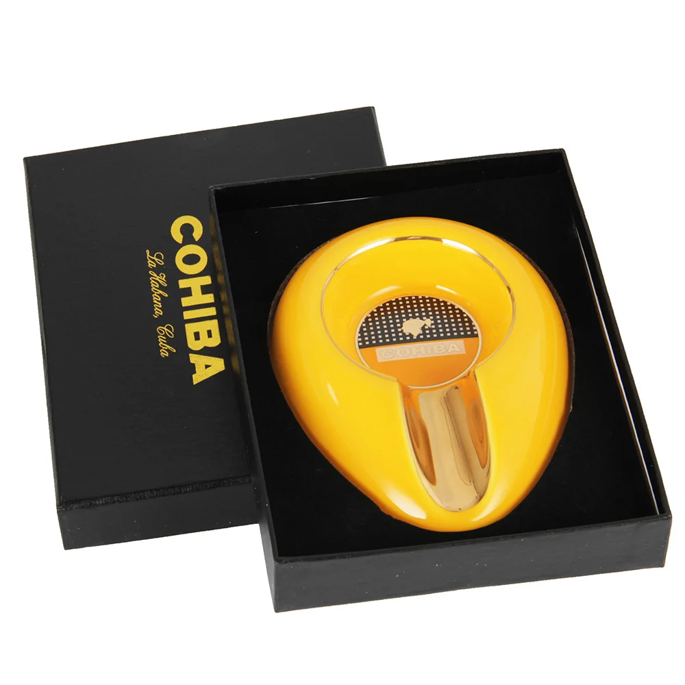 Cohiba желтая Белая Мини керамическая пепельница для сигар|ceramic cigar ashtray|cigar ashtrayceramic