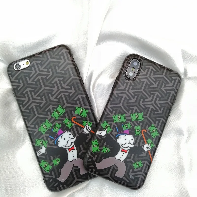 Роскошные воин Монополия доллара Mr Mobbin Мягкий силиконовый чехол для телефона Iphone
