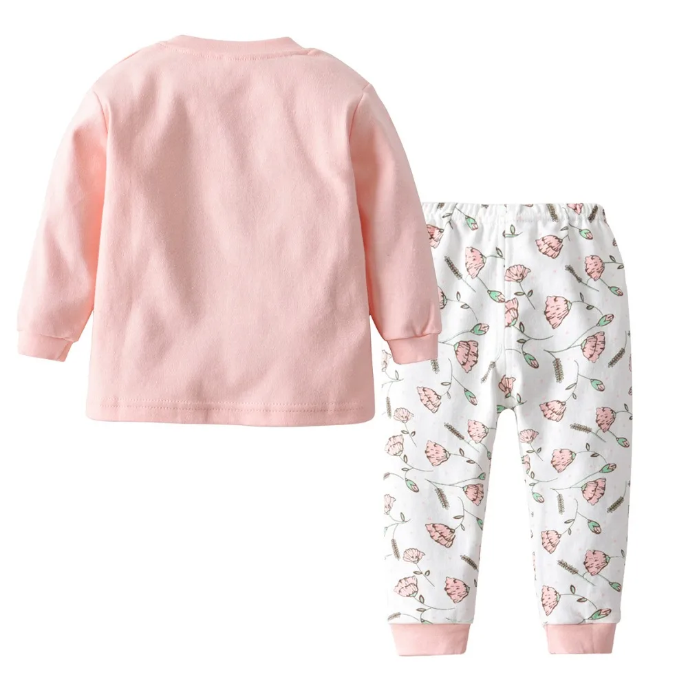 2018 New Cartoon Sleepwear Sets Pajama Boy Kids Baby Long Sleeve Cotton Animal Nightwear Home Wear For Girls Boys | Детская одежда и