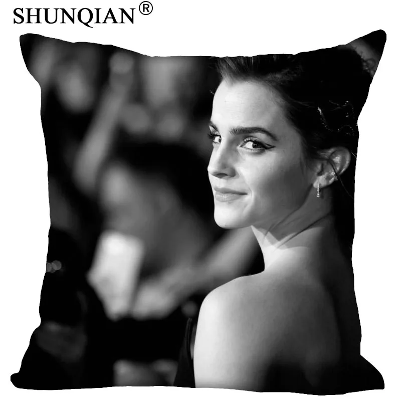 

Emma Watson Pillowcase Square Zippered Home Decorative Pillow Cover Wedding Custom Gift For Two Sides Printed