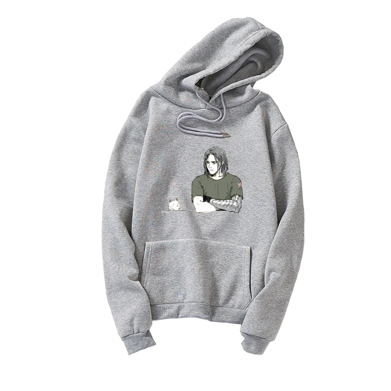 Повседневные Флисовые женские толстовки с капюшоном длинным рукавом Kawaii