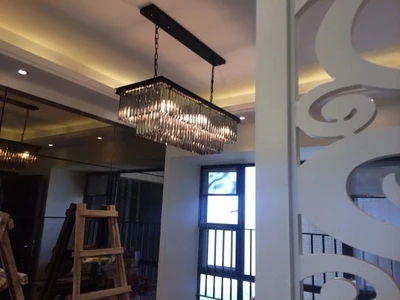 Американский Лофт прямоугольная хрустальная люстра светодиодные светильники