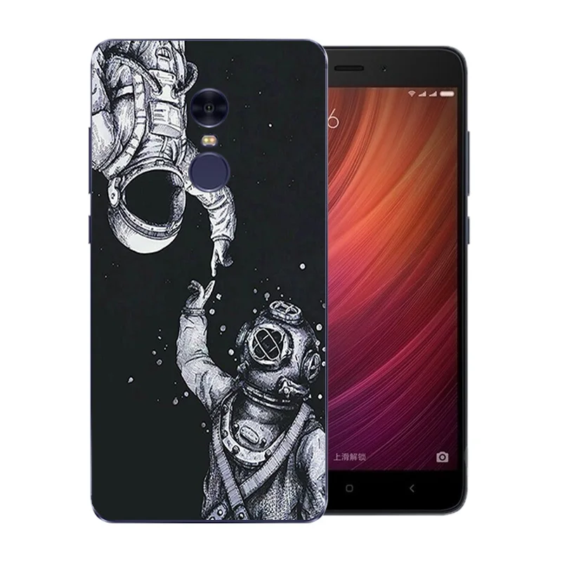 for Xiaomi Redmi Note 4 CN Version High Quality Space Moon Pattern Soft Silicon Phone Cases Note4 Full Protector Shell |