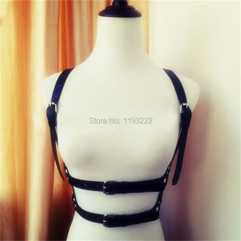 Выпуск себя панк готический 100% кожаный ремень ручной работы|leather harness|body bondagebody