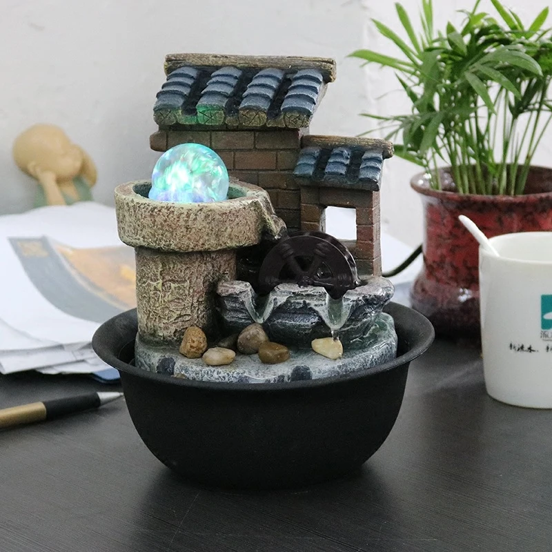 110 В-220 в креативный рокерский водный фонтан из пластиковой смолы фэн-шуй