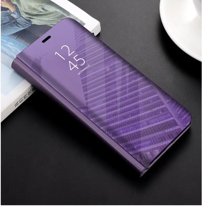 Для huawei P20 p20pro p20lite интеллектуальная зеркальная крышка с гальваническим покрытием вертикальный кронштейн защитная крышка