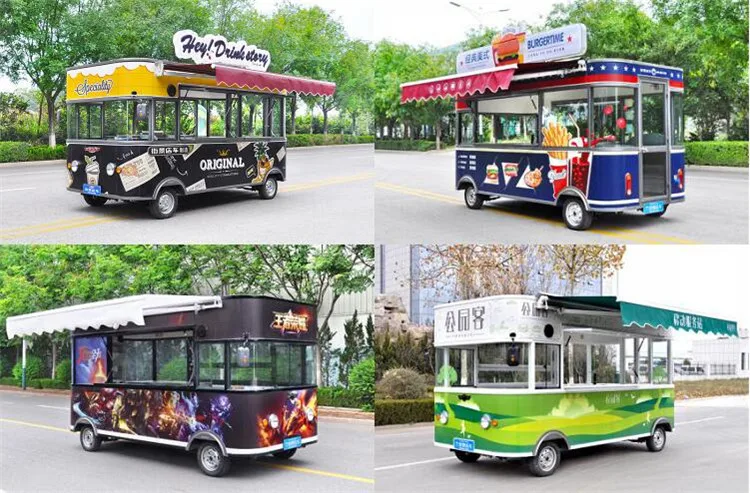 Мобильная электрическая тележка для закусок и фаст фуда/грузовик/прицеп