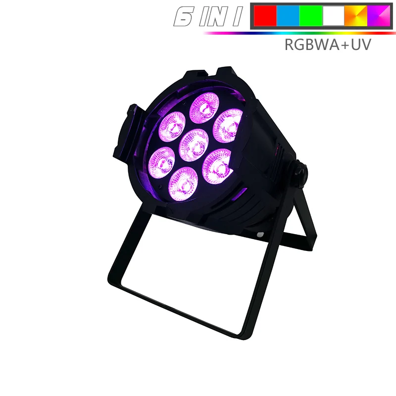 Mini CanPar RGBWA UV 10 шт. Мини светодиодный сценический светильник из алюминиевого сплава 7x18 Вт RGBWA+ UV 6в1 Профессиональный DMX512 для дискотеки DJ музыка вечерние KTV ночной клуб - Цвет: Mini CanPar RGBWA UV