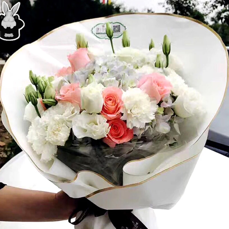 10 шт. новинка позолоченная круглая оберточная бумага для цветов цветочный букет