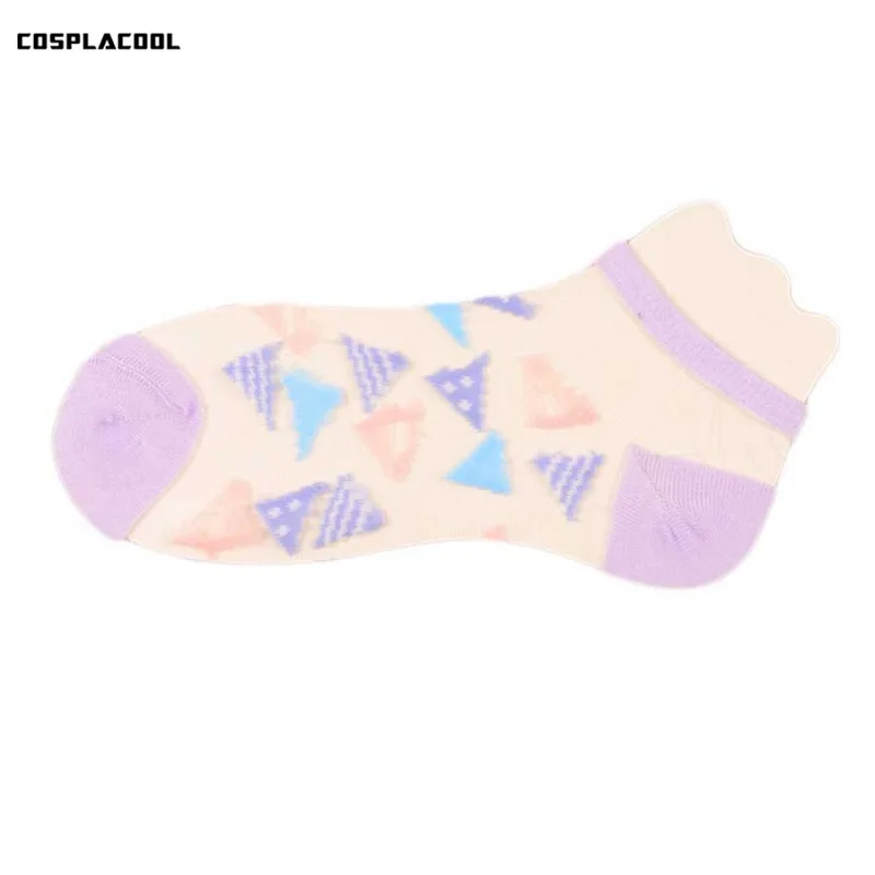 [COSPLACOOL] Мода весна лето красочный узор женские Meias блестящие Harajuku леди забавные