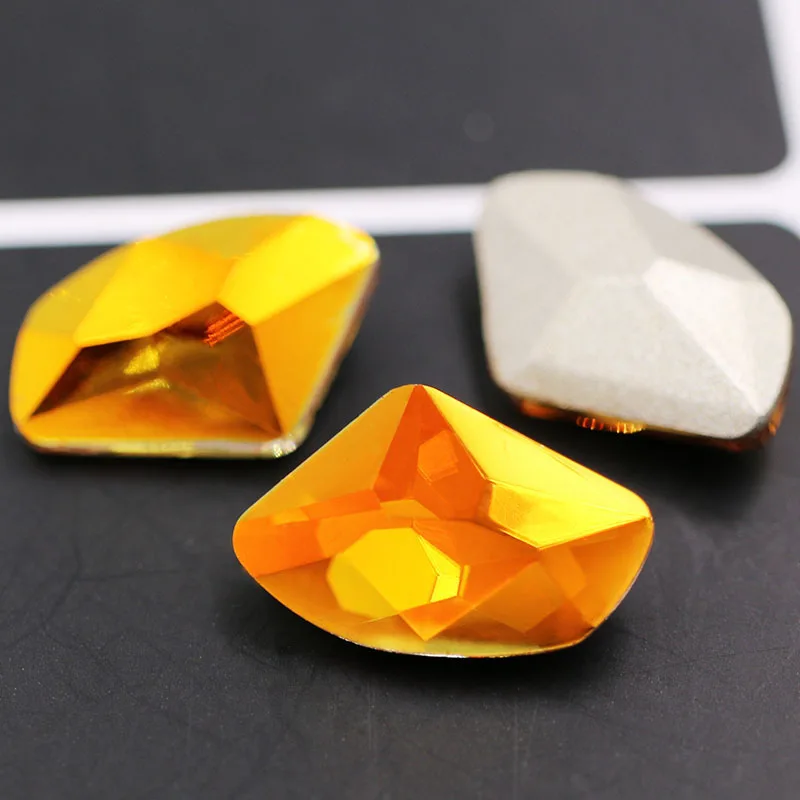 

9x14mm Crystal copper color crystal shell shape K9 pointback glass rhinestones for clothing/bag/hat/shoes Accessories