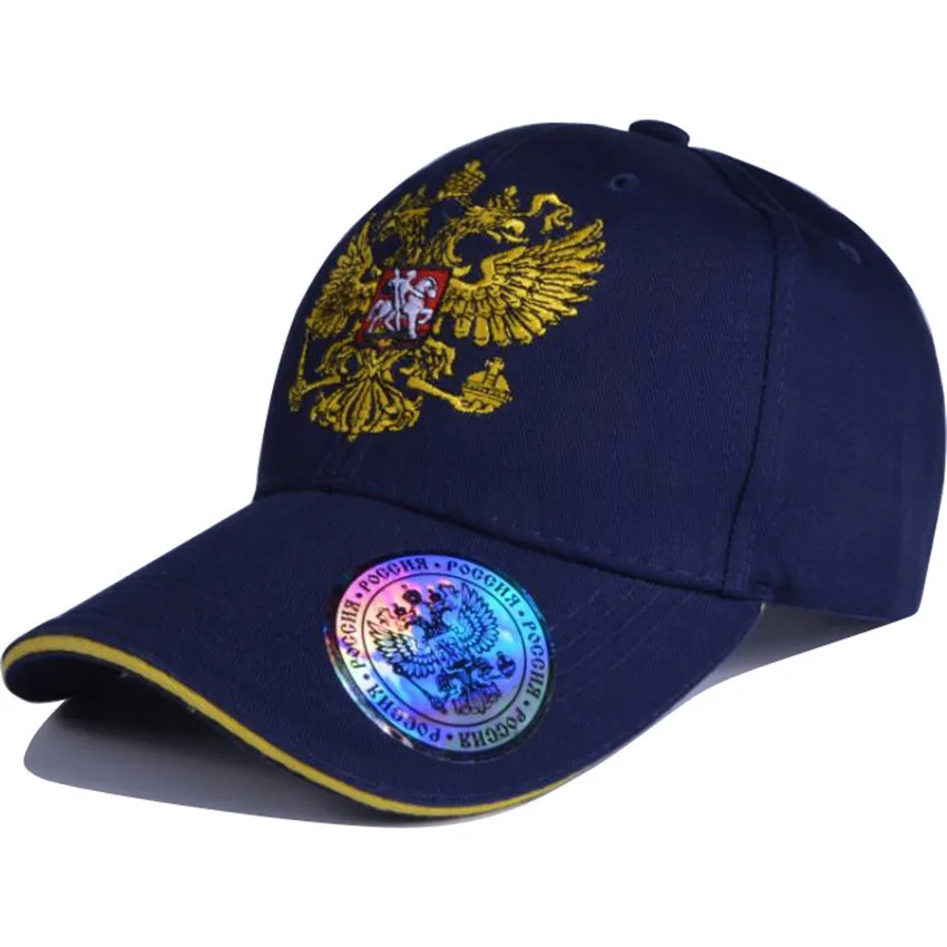 России государственный герб вышивка Бейсбол Snapback шляпу Кепки солнца Шапки Лето