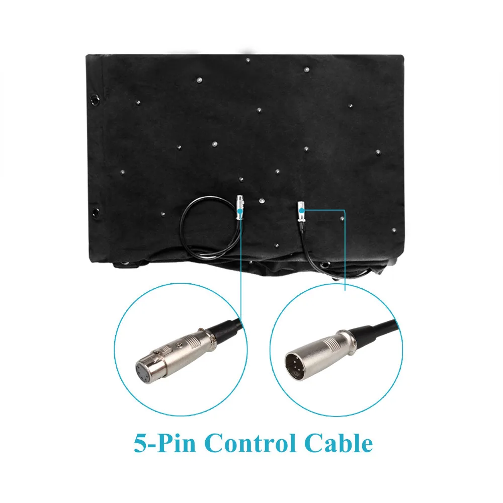 Огнеупорная ткань 3 м x 5 DMX LED Starcloth светодиоды Tianxin белый светодиод черный/белый