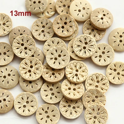 

50pcs/lot Flower Natural coconut shell buttons 13mm Button Accssories sewing (ss-1188)