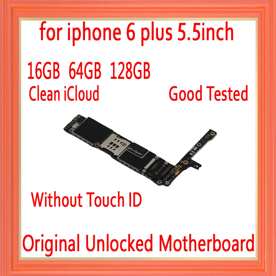 Для iPhone 6 Plus 5,5 дюймов Протестировано и в рабочем состоянии оригинальная Заводская разблокированная материнская плата для iPhone 6 P материнская плата без сенсорного ID