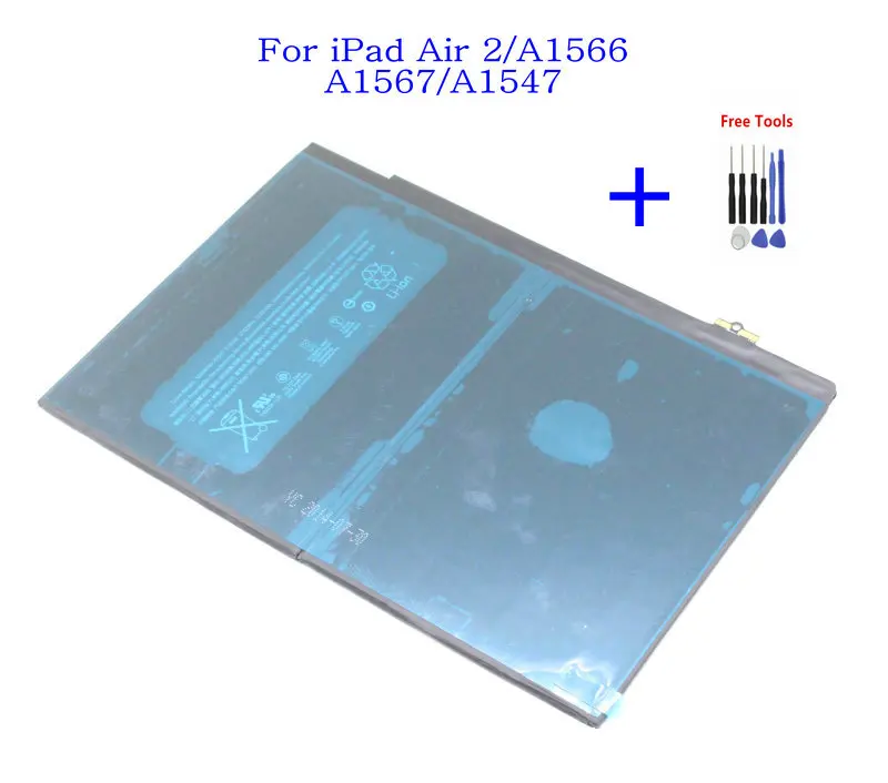 1 х 3,76 в 7340 мАч внутренняя запасная батарея для iPad Air 2 батарея для iPad 6 Air 2 A1547 A1566 A1567+ набор инструментов для ремонта