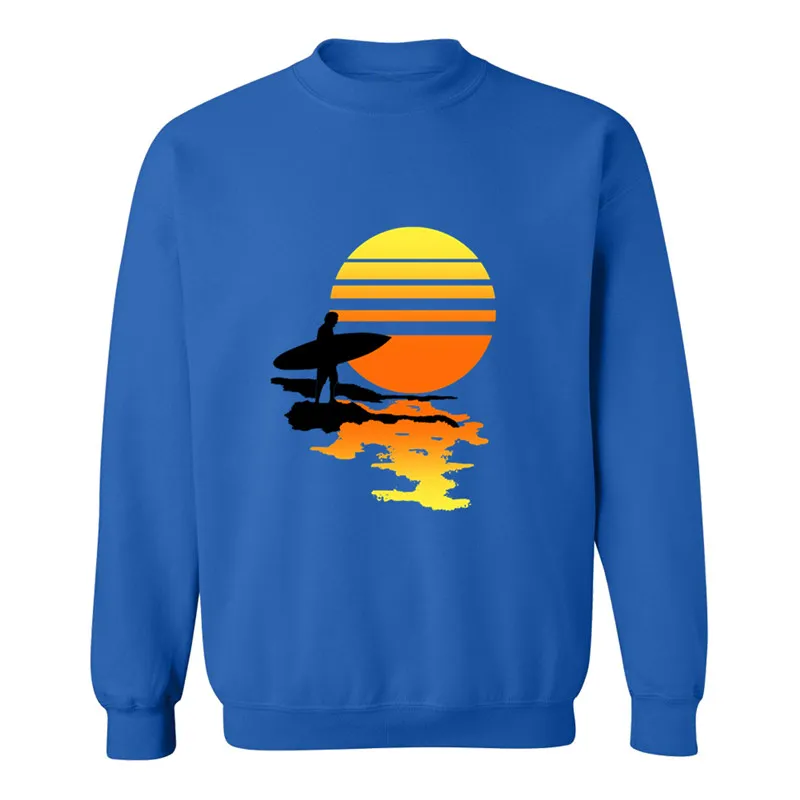 Для мужчин с длинными рукавами 3d Surfs восход Нового Рождество продукты тенденция