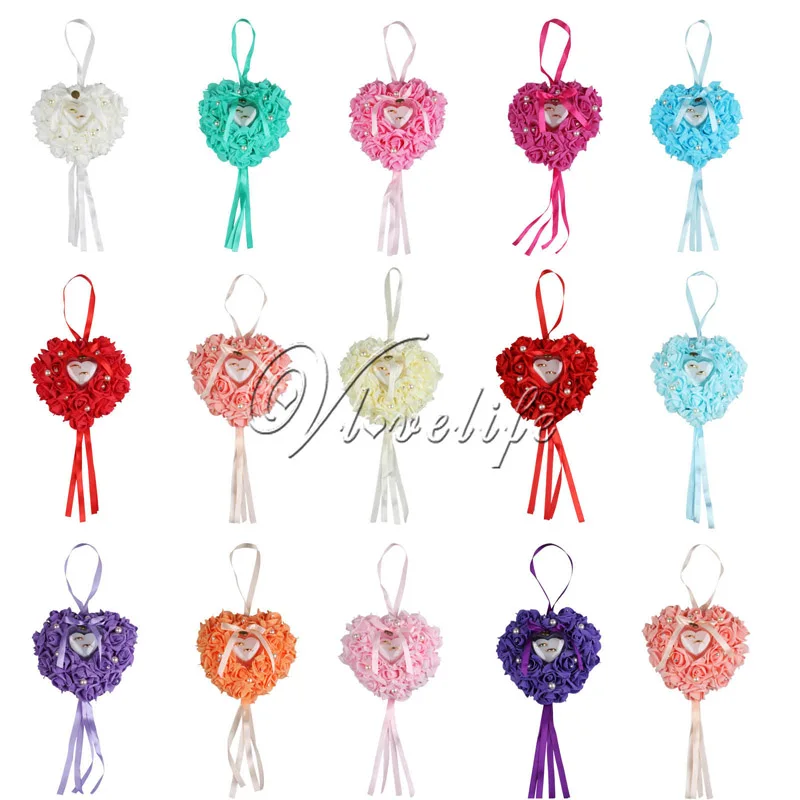 Романтическое свадебное кольцо в форме сердца подушка с пластиковым кольцом