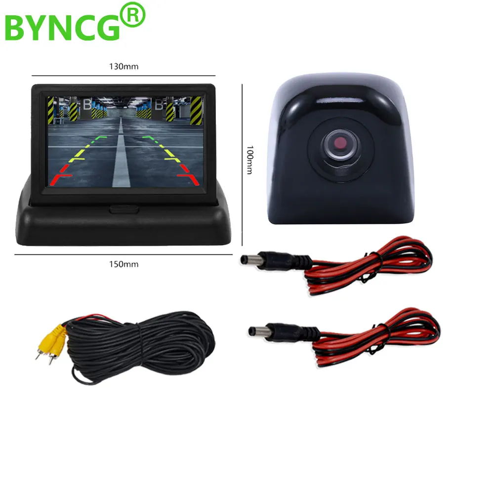 Оранжевый BYNCG ЖК дисплей автомобиля Мониторы 4,3/5 дюймов TFT дисплей Desktop/Складная/зеркало 4,3/5 ''видео PAL/NTSC Автостоянка заднего вида резервн - Цвет: Оранжевый
